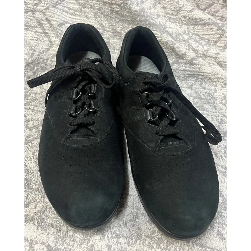 SAS Free Time Women's Walking‎ Shoes Size 10.5 Triple Wide Black Leather Casual
